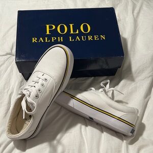 Polo by Ralph Lauren White Sneakers with Yellow Accents